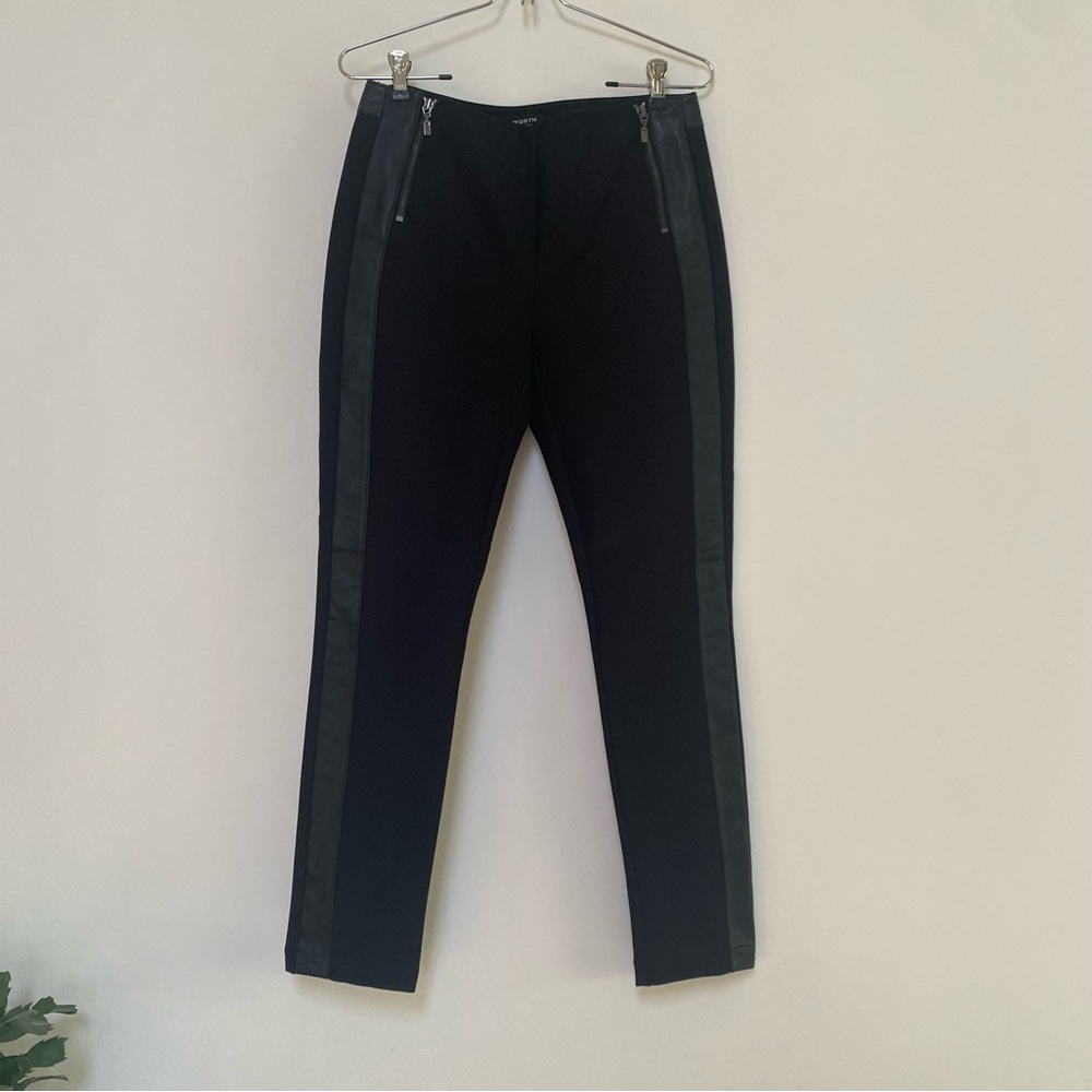 Worth Leather Panel Pants Size 0 Black